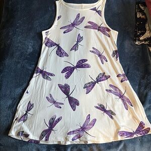 Purple Dragonfly Kids Dress